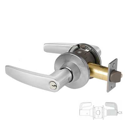 Sargent 28-11G04-US26D 11 Line Grade 1 Cylindrical Lever Lock (04) Storeroom or Closet Function, Satin Chrome