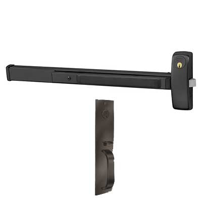 Sargent 8866-F-PTB Rim Exit Device Panic Bar Key Lock/Unlock, 33"-36" Bar, PTB Trim