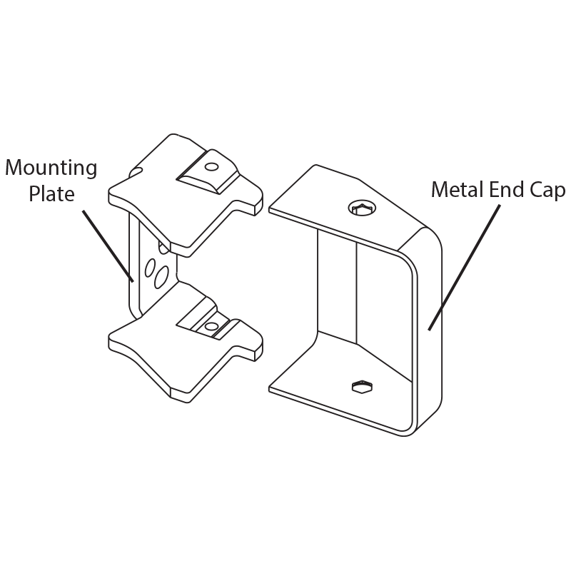 Sargent 565 10B Standard Metal End Cap Kit for 80 Series Devices