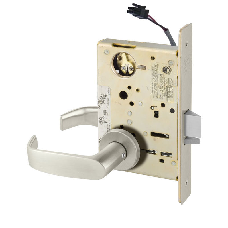 Sargent RX-LC-8205-12V-LNL Office or Entry 12V Electrified Mortise Lock, LN Rose, L Lever, RX Switch, Less Cylinder