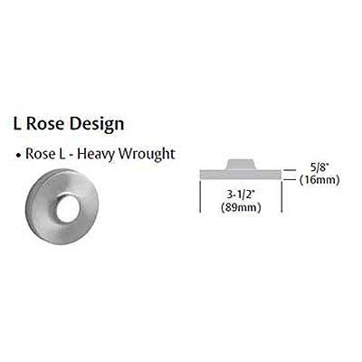 Sargent Wrought L Rose design and dimensions